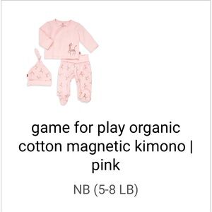 Pink zebra magnetic me kimono set